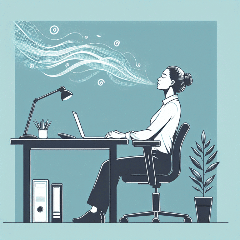 exercícios de respiração para diminuir a ansiedade no escritório