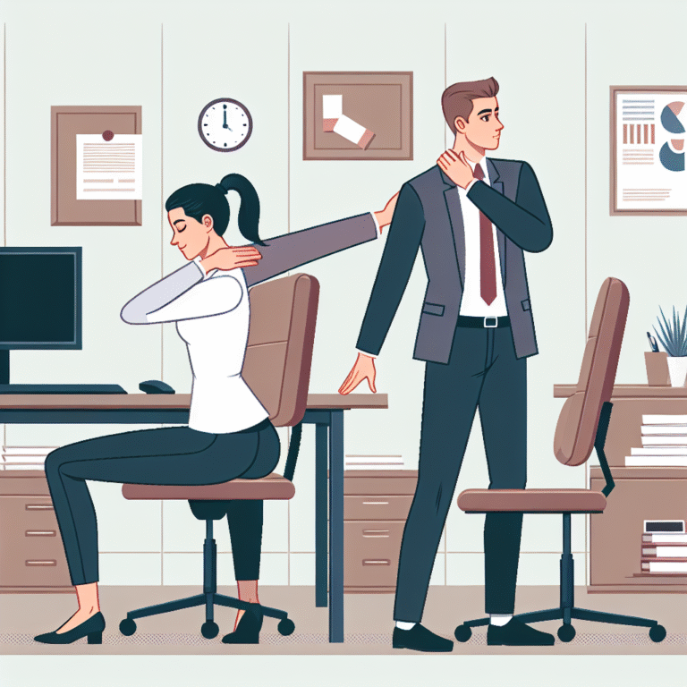 alongamentos rápidos para pescoço em ambientes de trabalho