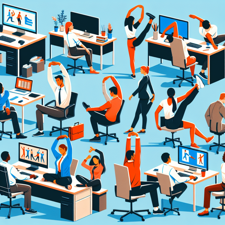 dicas de alongamento para escritório