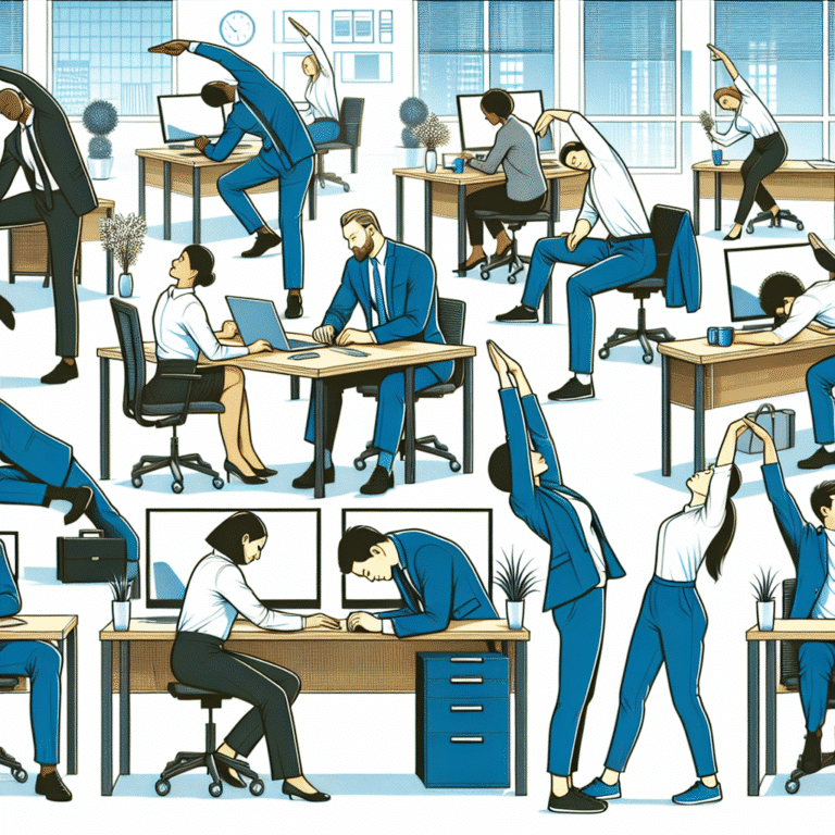 alongamentos curtos para revitalizar o dia no trabalho