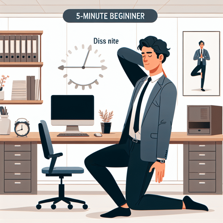 Sequência de yoga de 5 minutos para iniciantes no escritório