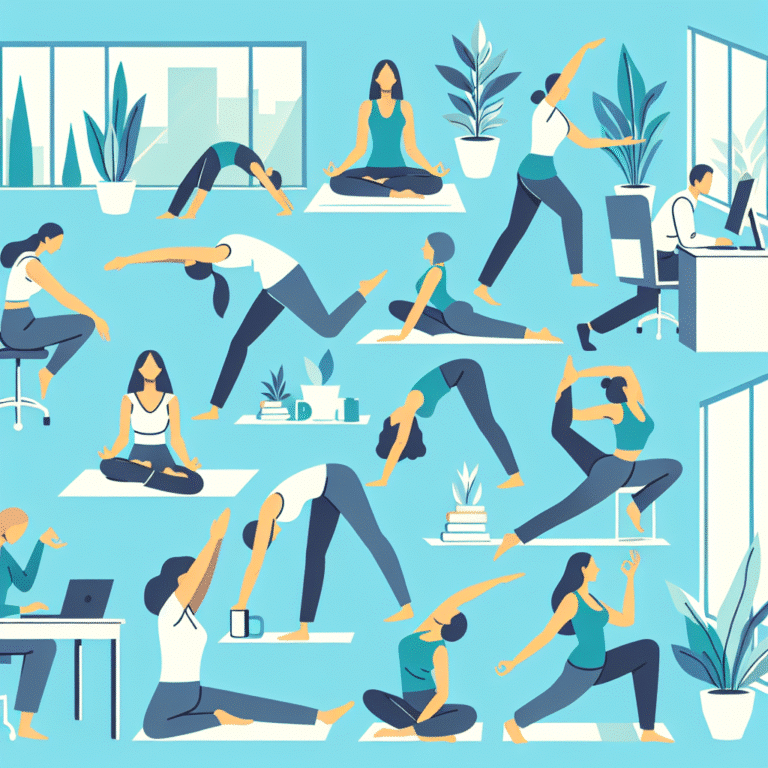 posturas de yoga para aumentar a produtividade no escritório