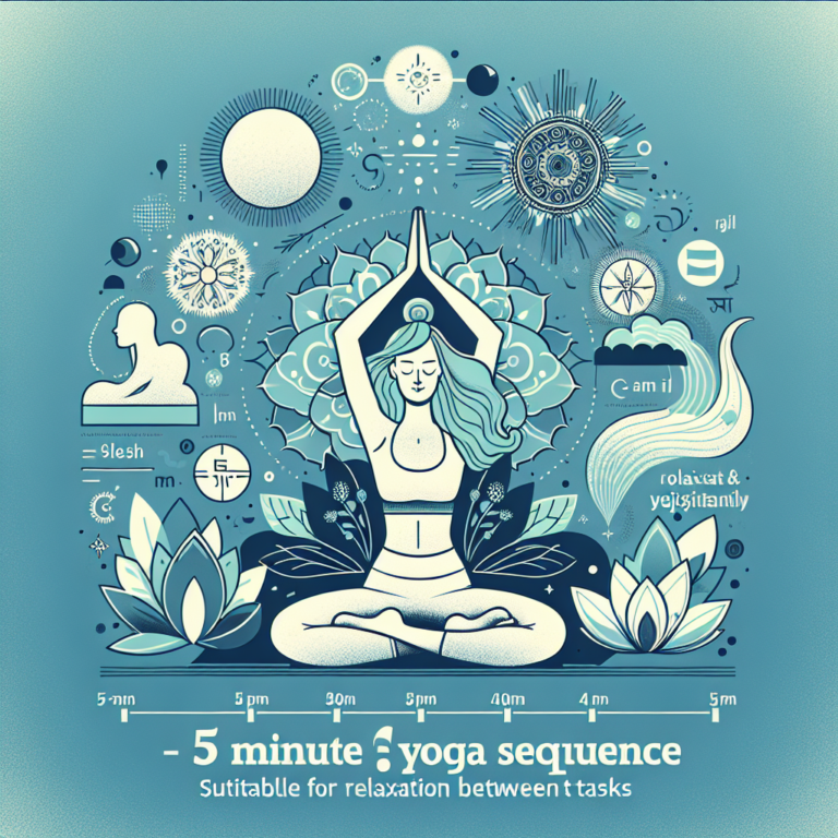 sequência de yoga de 5 minutos para relaxar entre tarefas