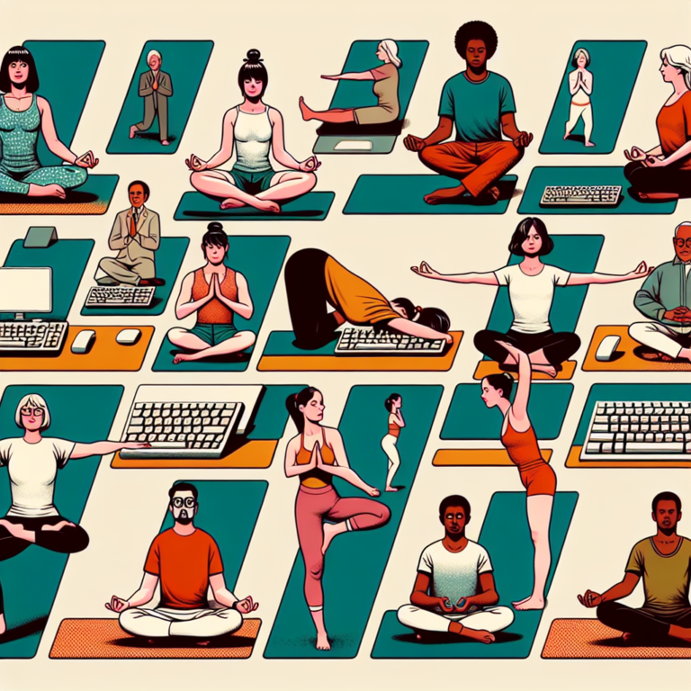 posturas de yoga para corrigir sua postura ao digitar