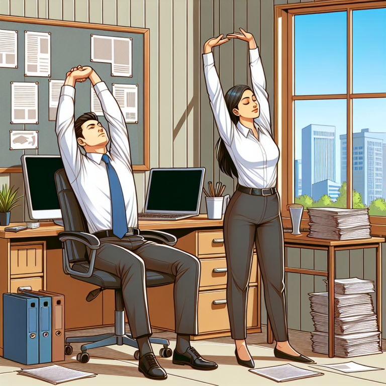 alongamentos simples para escritório