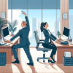 Relaxar músculos do escritório com exercícios de alongamento